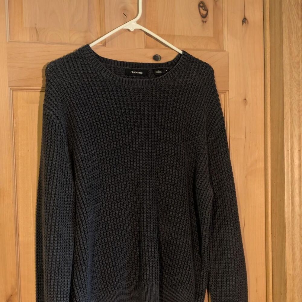 Liz-claiborne Women's Black and Grey Jumper